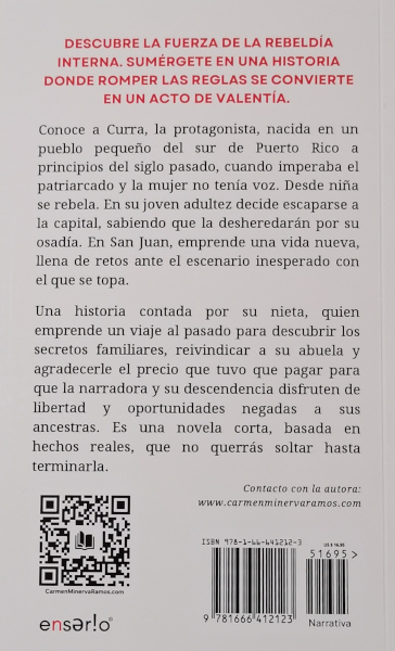 Contraportada de La transgresora que me habita